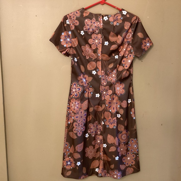 Vintage Late 60s early 70s mod print dress - Picture 8 of 8